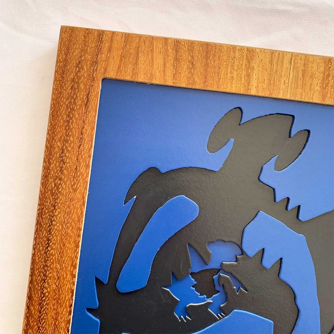 Cuadro Evolución Pokémon de Silueta Garchomp para Pared en Capas