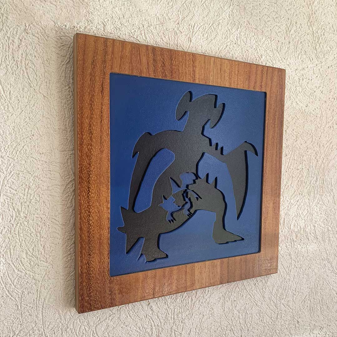 Cuadro Evolución Pokémon de Silueta Garchomp para Pared en Capas