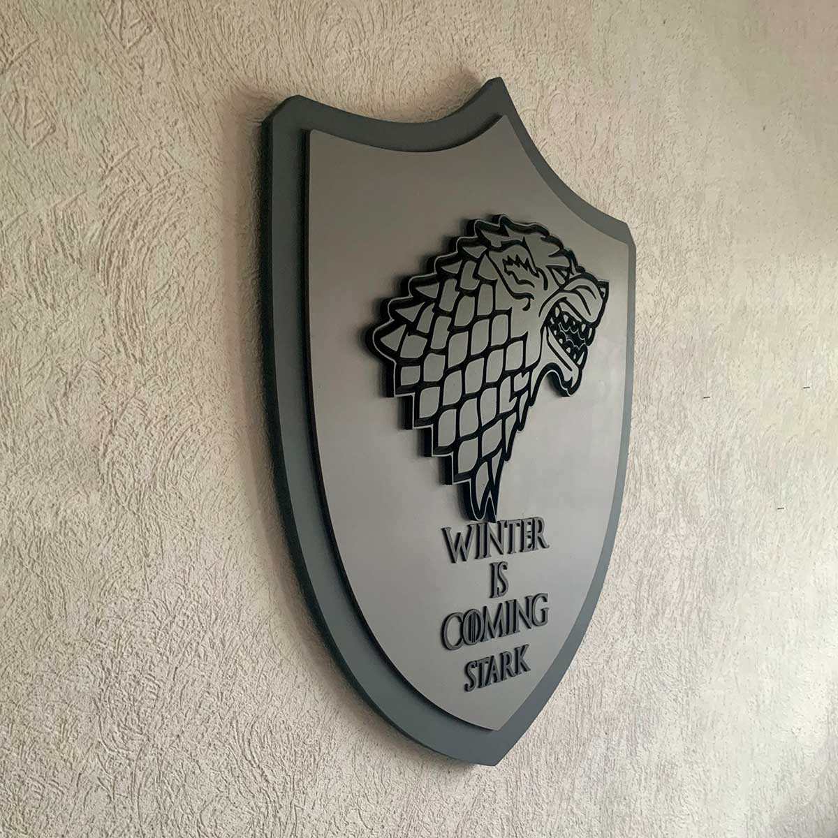 Figura Decorativa para Pared Escudo STARK GOT