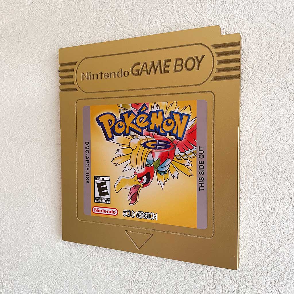 Cuadro Decorativo Cartucho GB Pokémon Gold