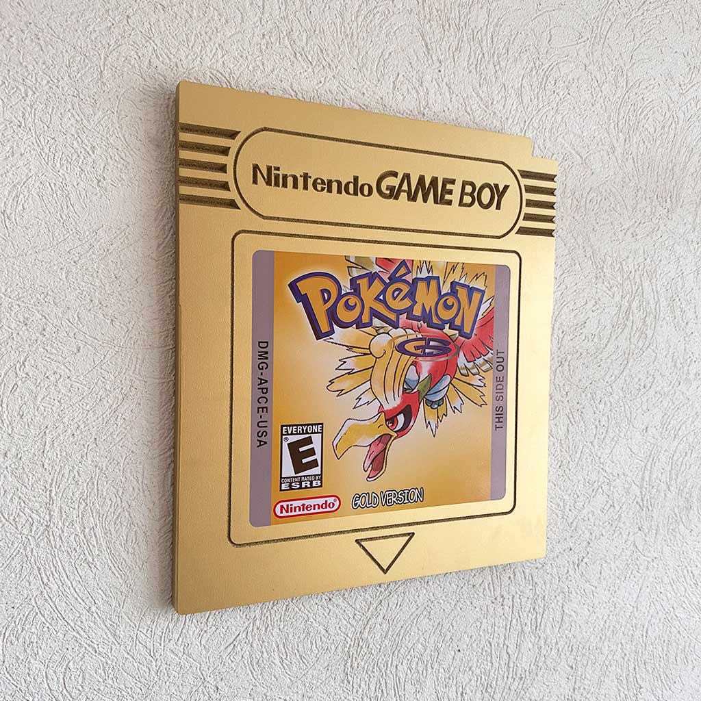 Cuadro Decorativo Cartucho GB Pokémon Gold