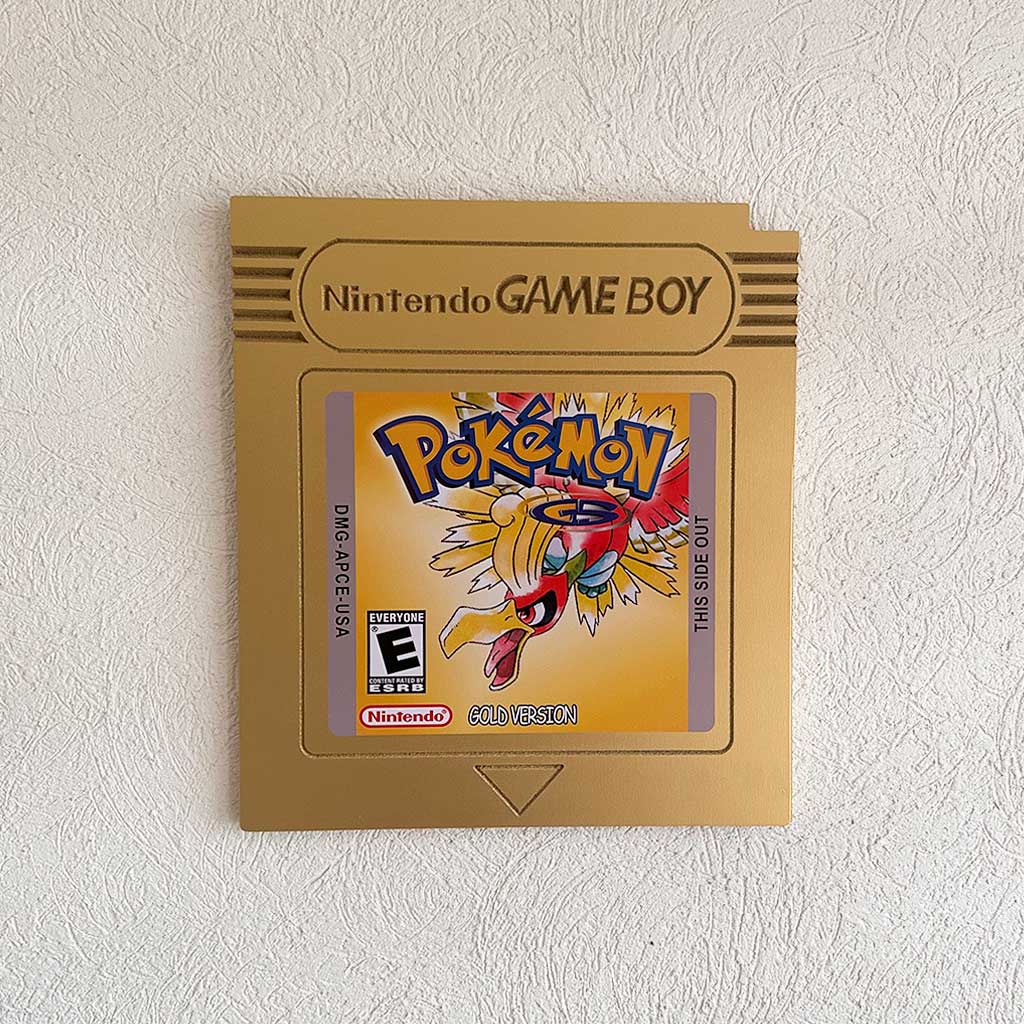 Cuadro Decorativo Cartucho GB Pokémon Gold