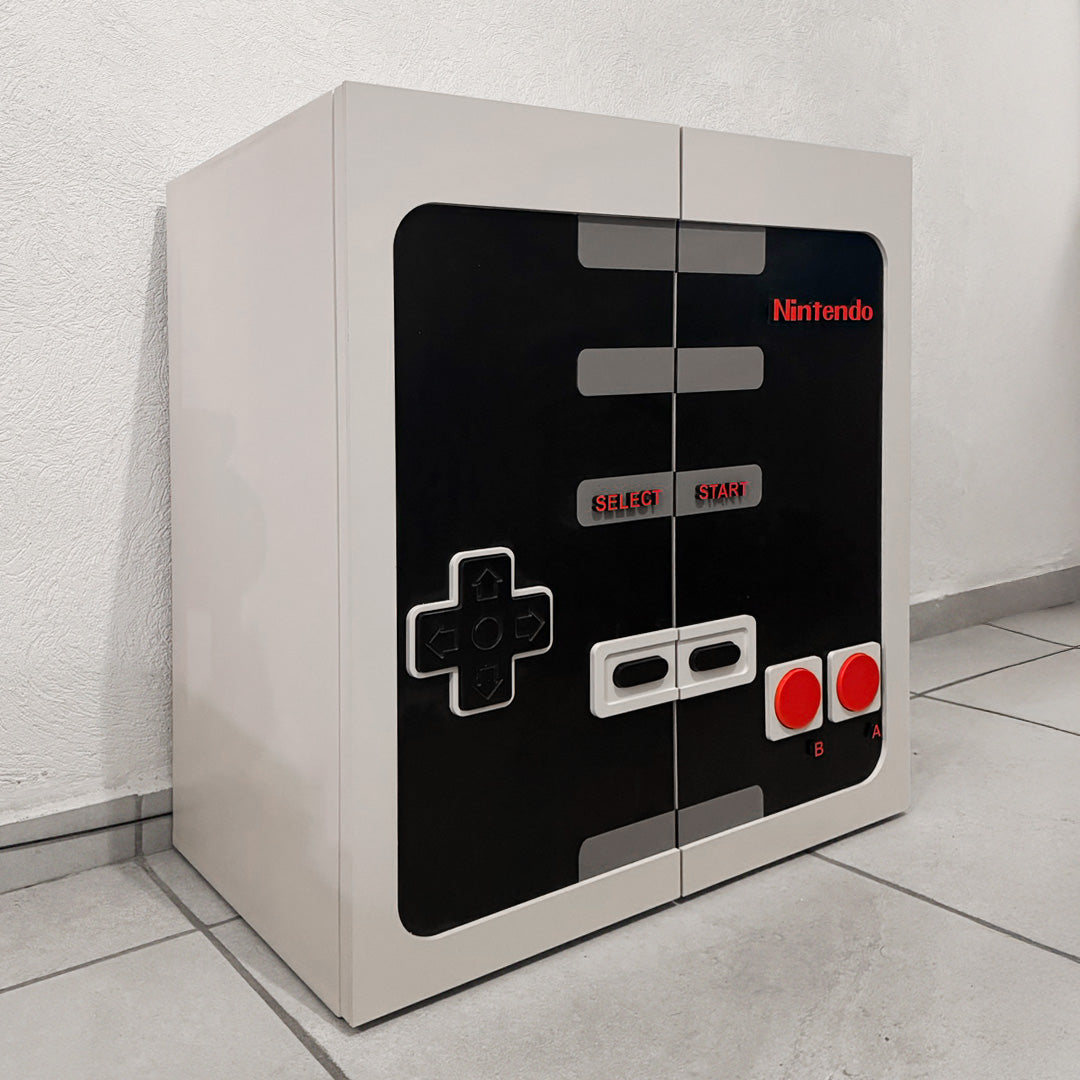 Gabinete de Almacenamiento Inspirado en Control NES