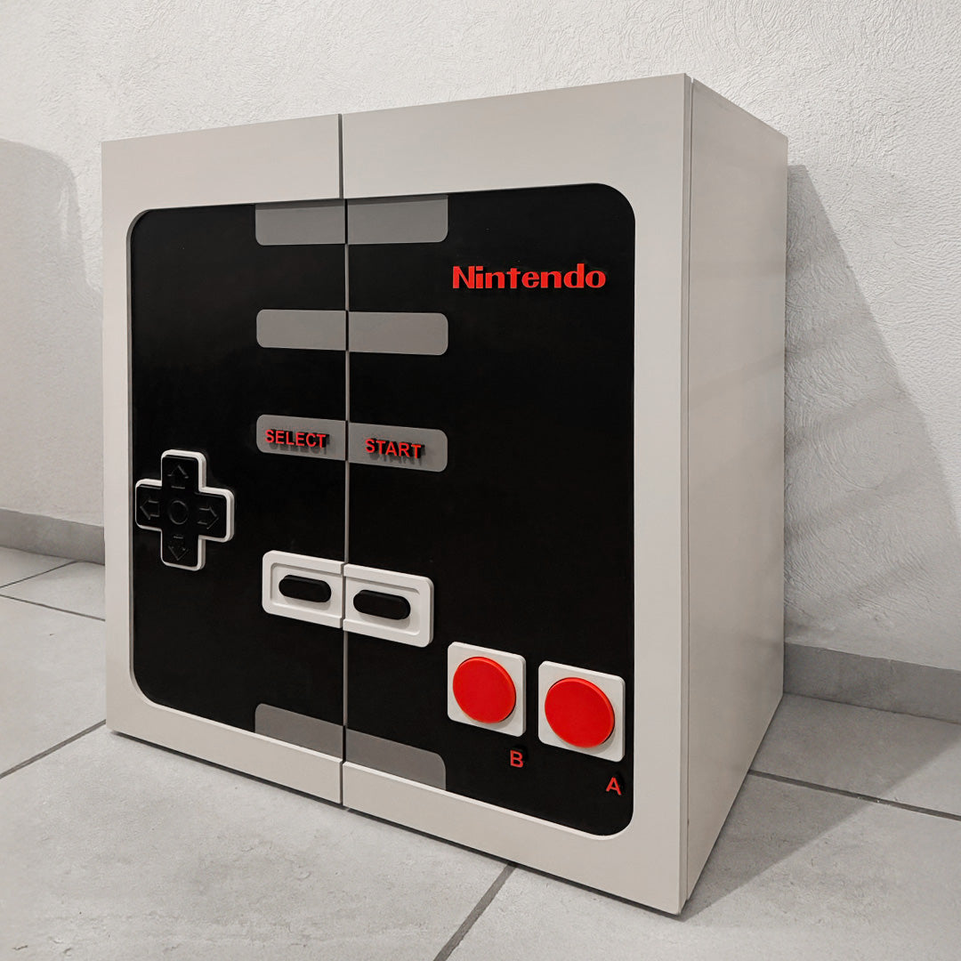 Gabinete de Almacenamiento Inspirado en Control NES