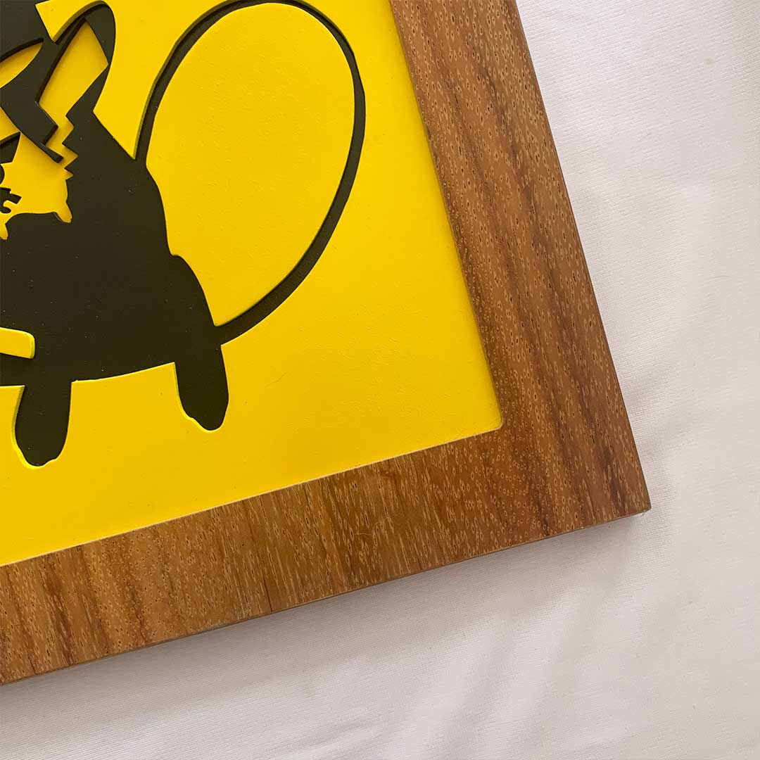 Cuadro Evolución Pokémon de Silueta Pikachu para Pared en Capas