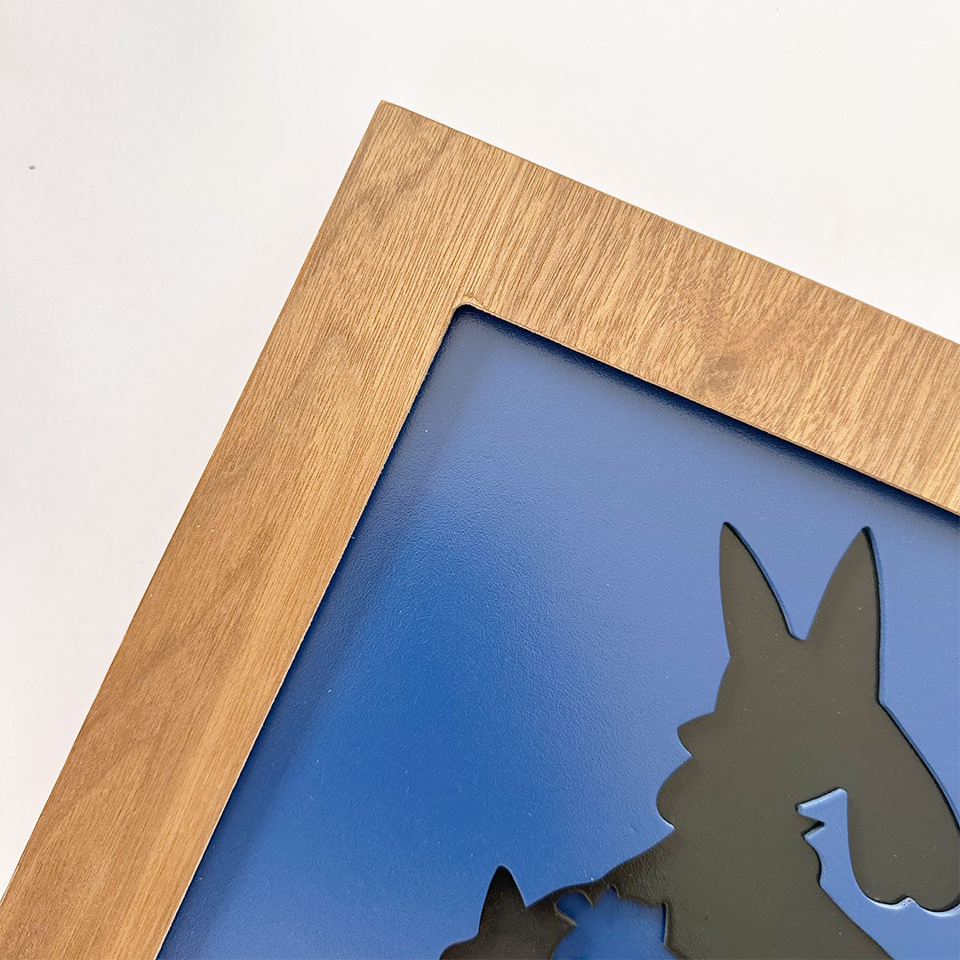 Cuadro Evolución Pokémon de Silueta Lucario para Pared en Capas