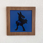 Cuadro Evolución Pokémon de Silueta Lucario para Pared en Capas