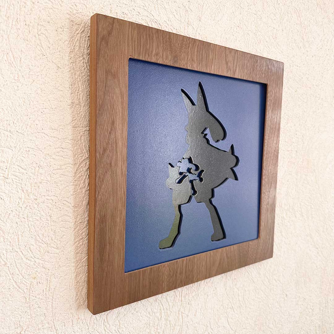 Cuadro Evolución Pokémon de Silueta Lucario para Pared en Capas