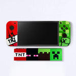 Repisas JoyCon Switch TV inspiradas en el universo de Minecraft.